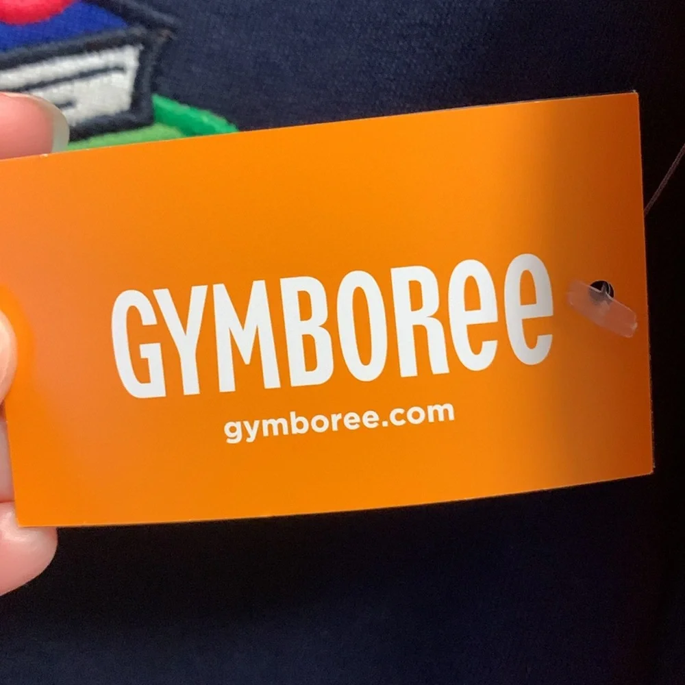 Gymboree First Day Of School Size 3T Navy Blue Red Long Sleeved Shirt Cotton New